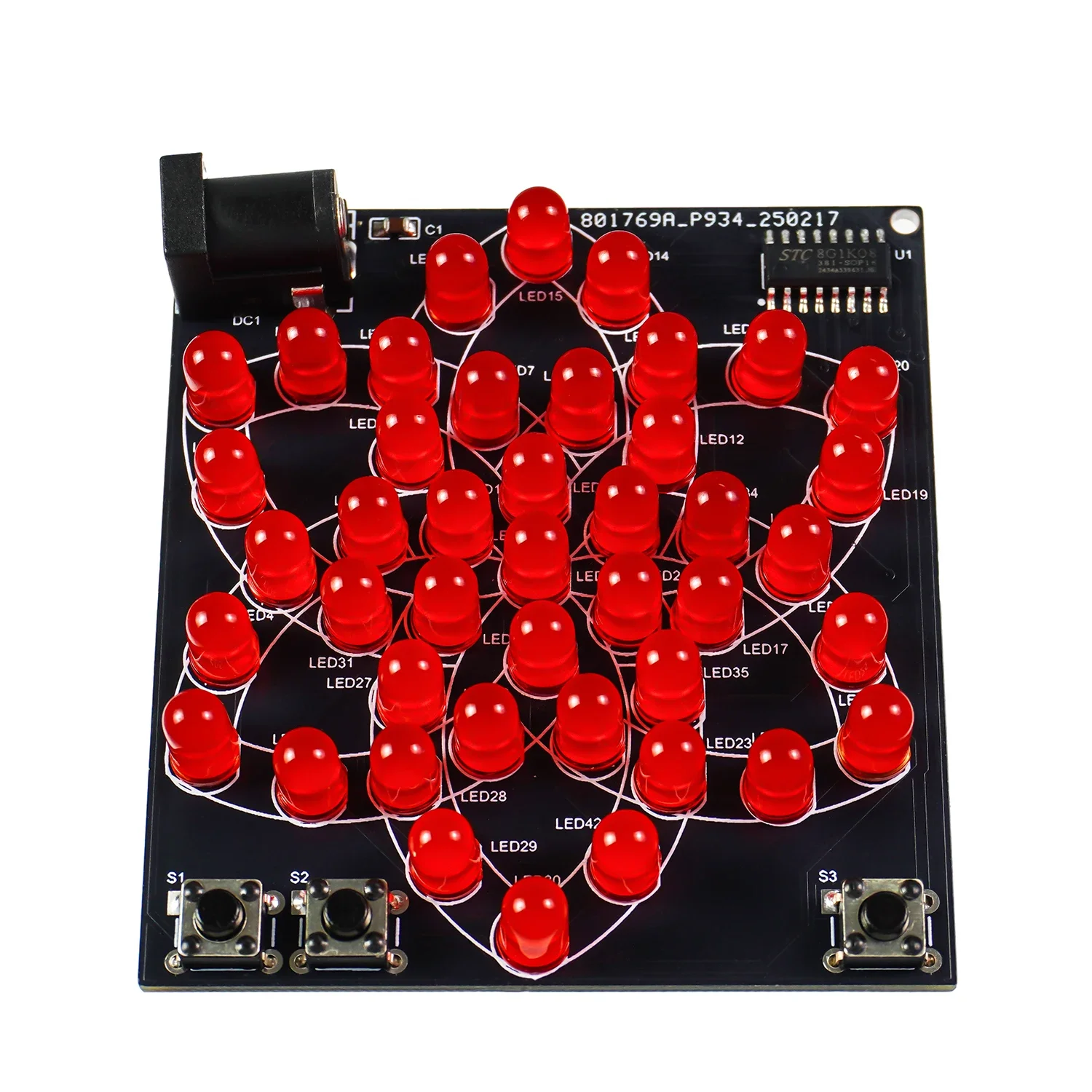 Rotating Flowing LED Lights Electronic Windmill DIY Kit , Soldering Practice Circuit for STEM Education