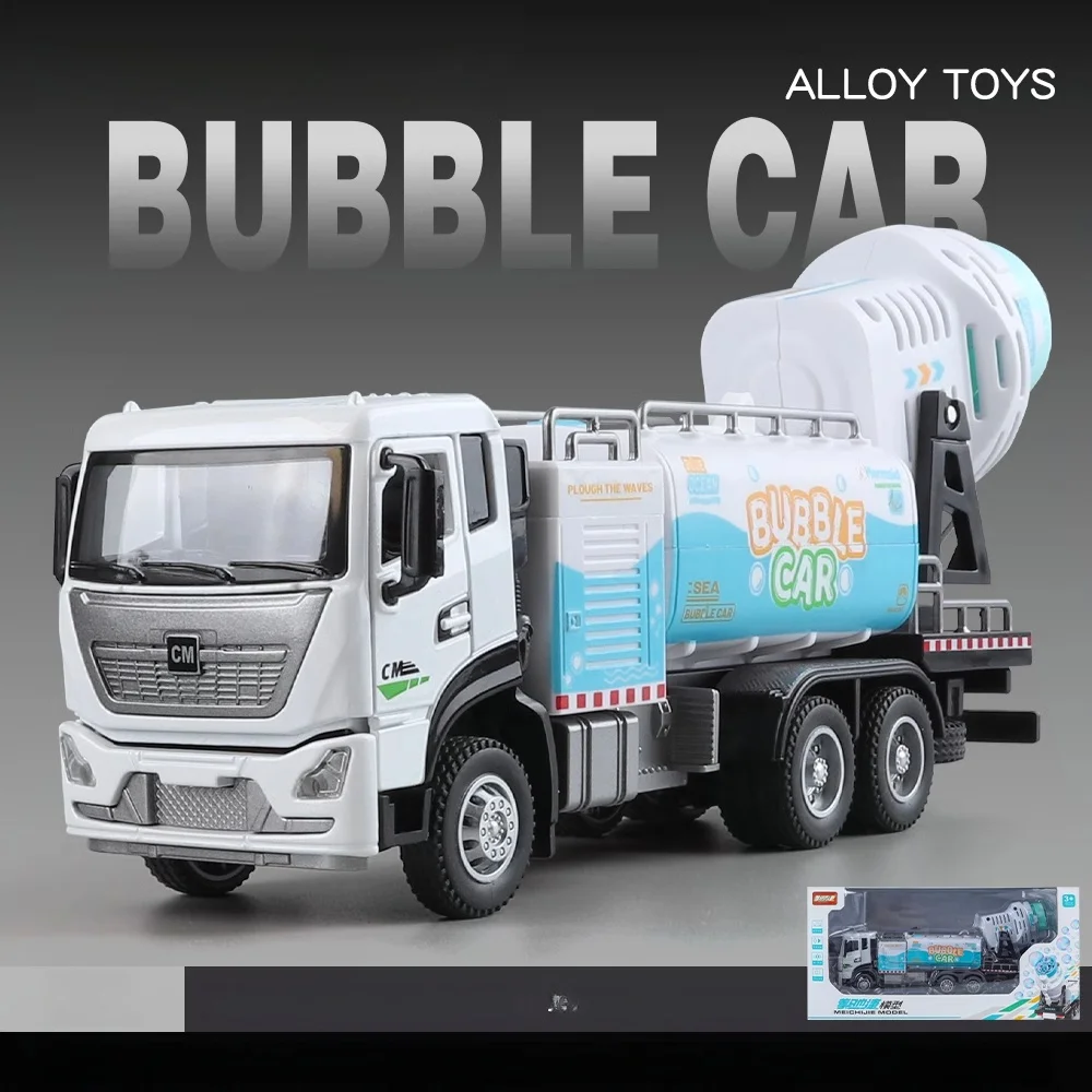 

1/24 Electric Bubble Engineering Alloy Car Model Car Toy Diecast Metal Sound Liht Music Pull Back Kid Gift Hobby & Collectibles