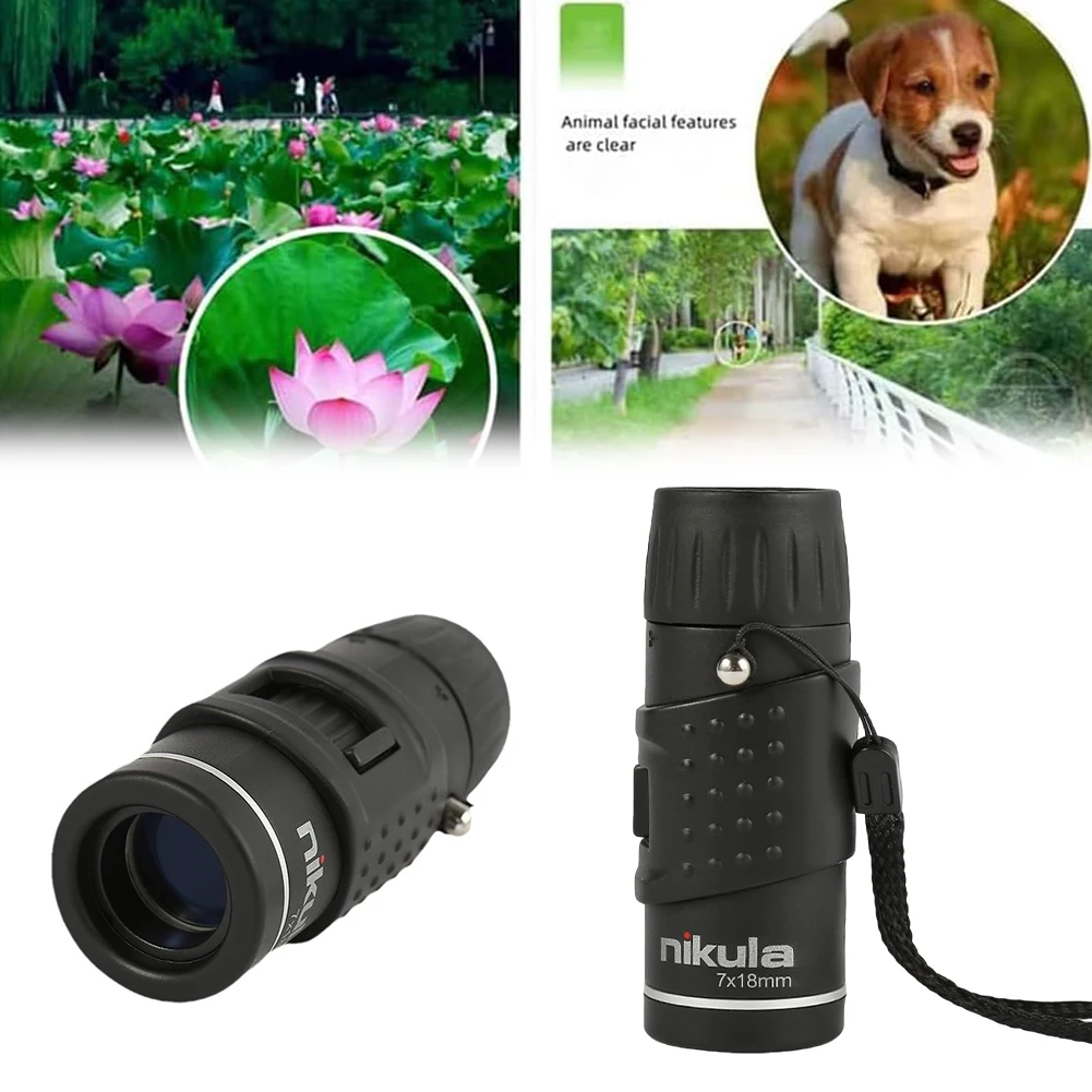 7x18 Pocket Monocular Telescope Lightweight Fully Coated Optics Telescope Night View Zoom Telescope For Hunting Camping