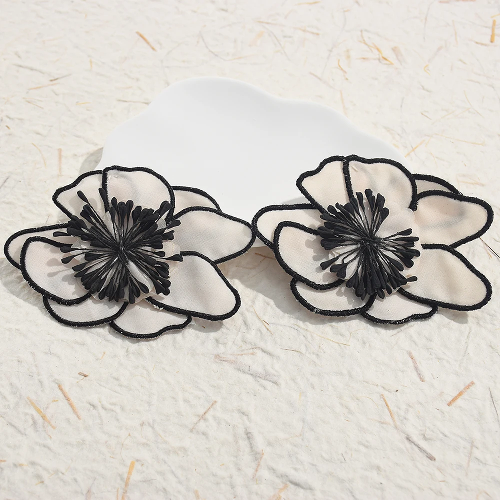 Exaggerated Big Flower Lovely Earrings For Women Statement Earrings Romantic Jewelry Accessories