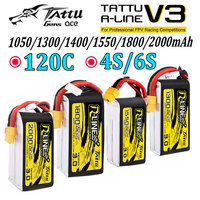 Tattu R-Line Version 3.0 V3 1050/1300/1400/1550/1800/2000mAh 120C 4S 6S 4.2V Lipo Battery w/ XT60 Plug for RC FPV Racing Drone