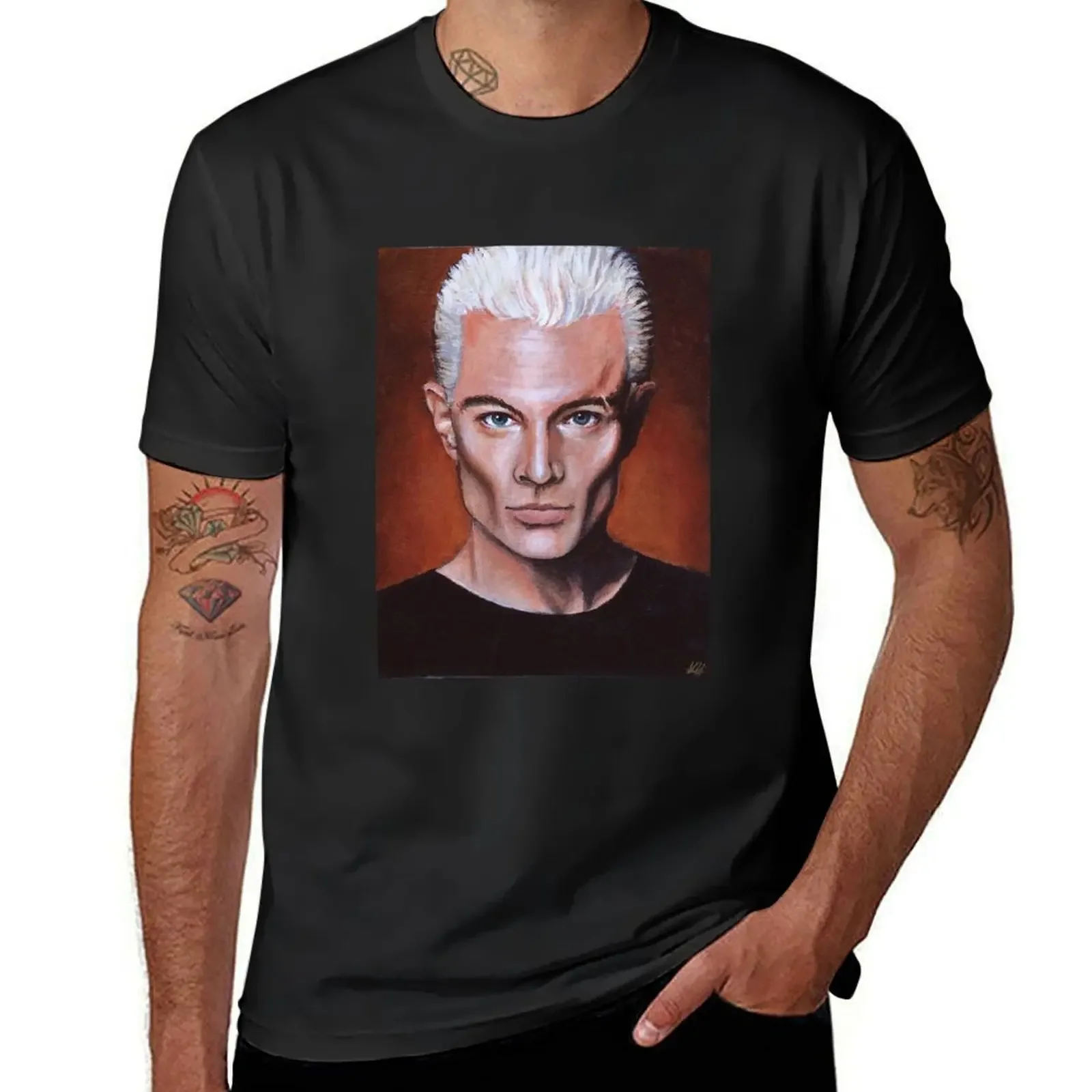 Spike (or William the Bloody) T-Shirt vintage clothes Aesthetic clothing oversized t shirt workout shirts for men