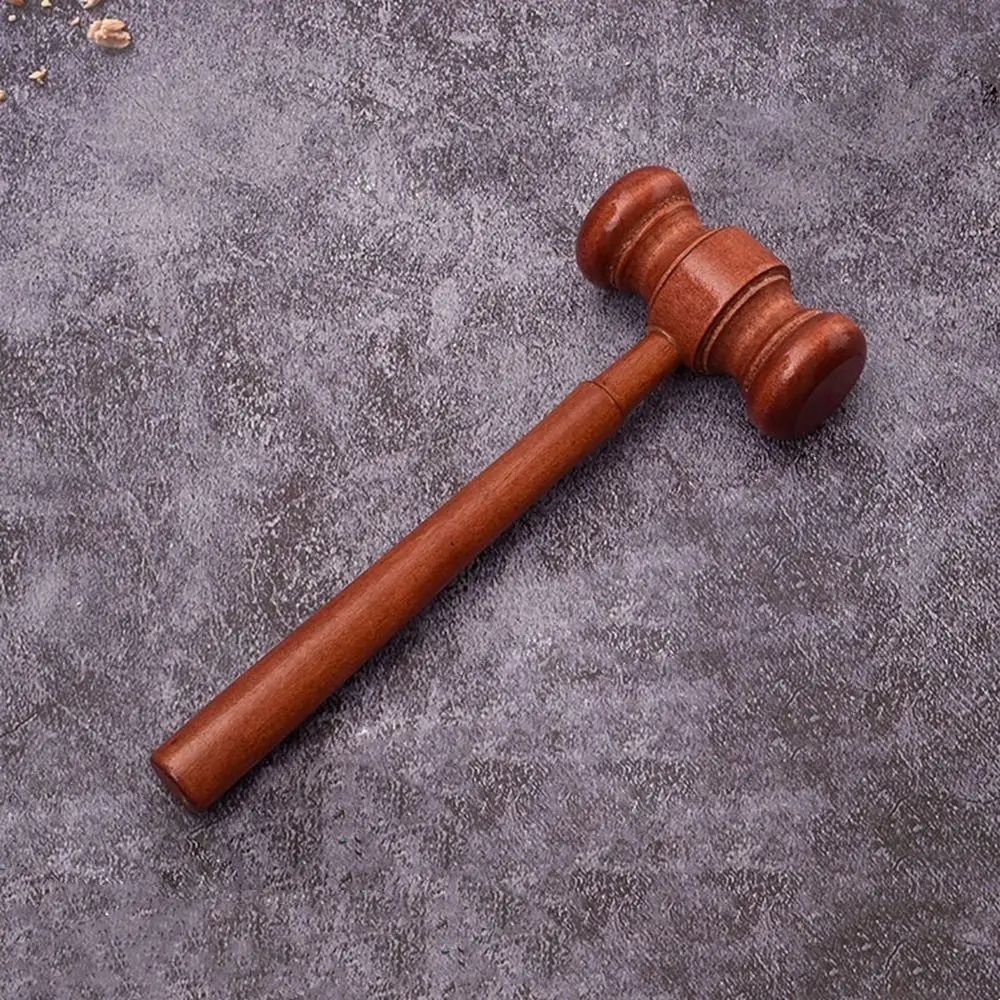 Handcrafted Delicate Wooden Judge Hammers Sound Block Durable Attorney Decorative Hammer Sound Hand Tools Gift Auction Hammer