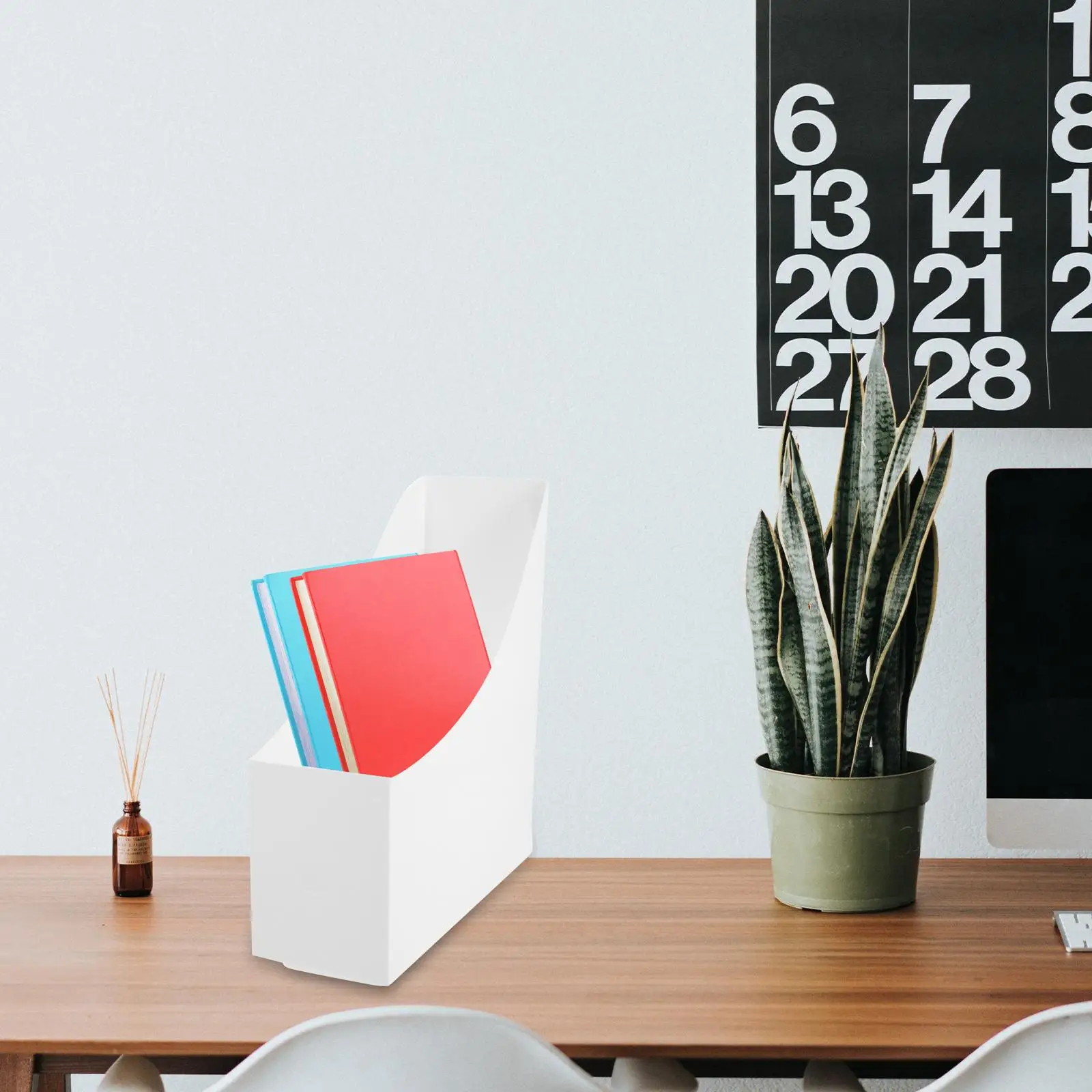 2 Pcs File Rack Desktop Organizer Office Book Holder Supplies Accessory Daily Use Folder Magazine