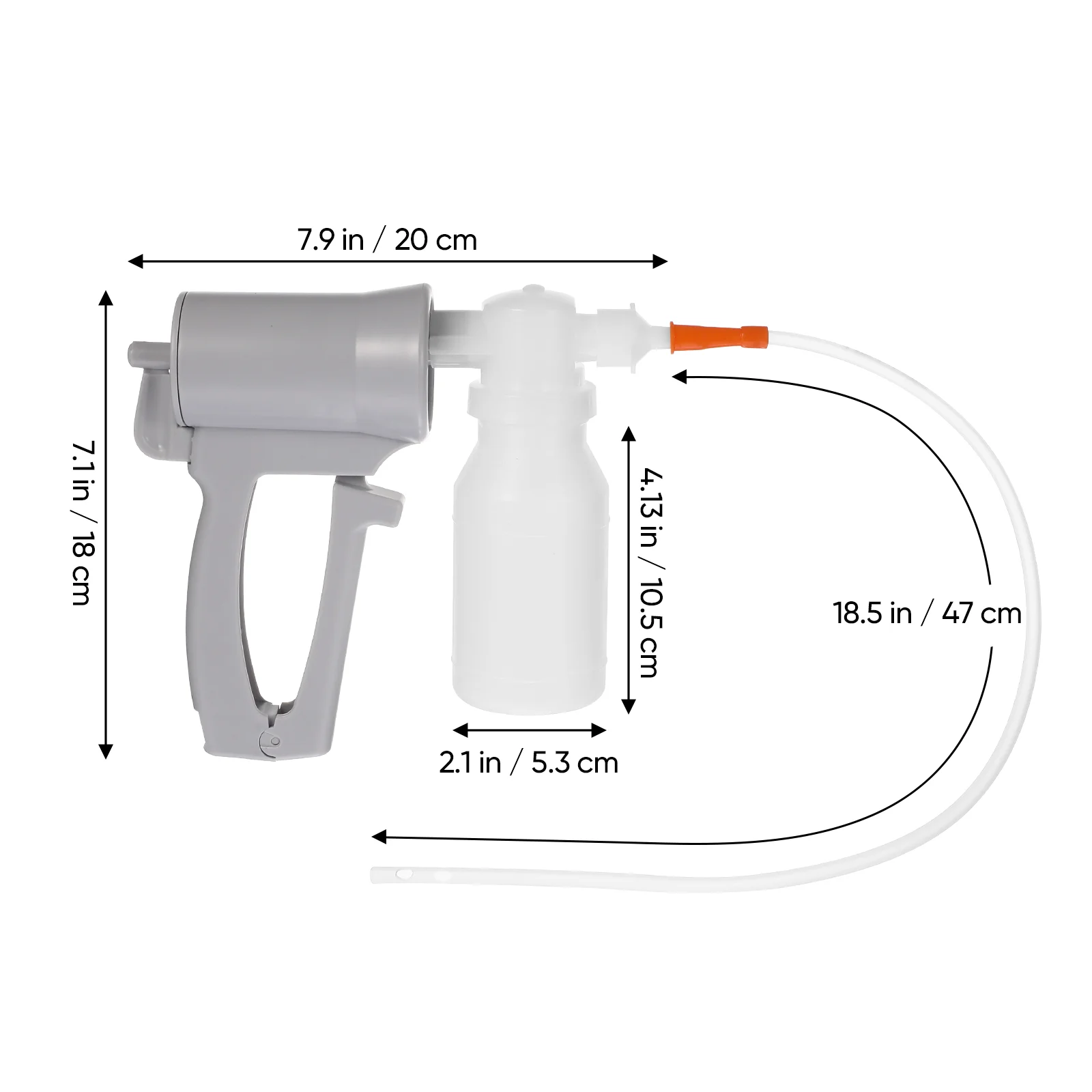 Manual Sputum Suction Device Phlegm Pump Conduit Household Aspirator Plastic Portable