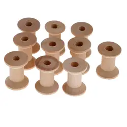 10 Pieces Small Spools of Thread Spool Wooden Spool Decorative Spool Sewing