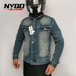 Riding Clothing Motorcycle Rider Jacket  Anti-fall Jacket Men's Denim Clothing Cycling Clothing Motorcycle Jacket