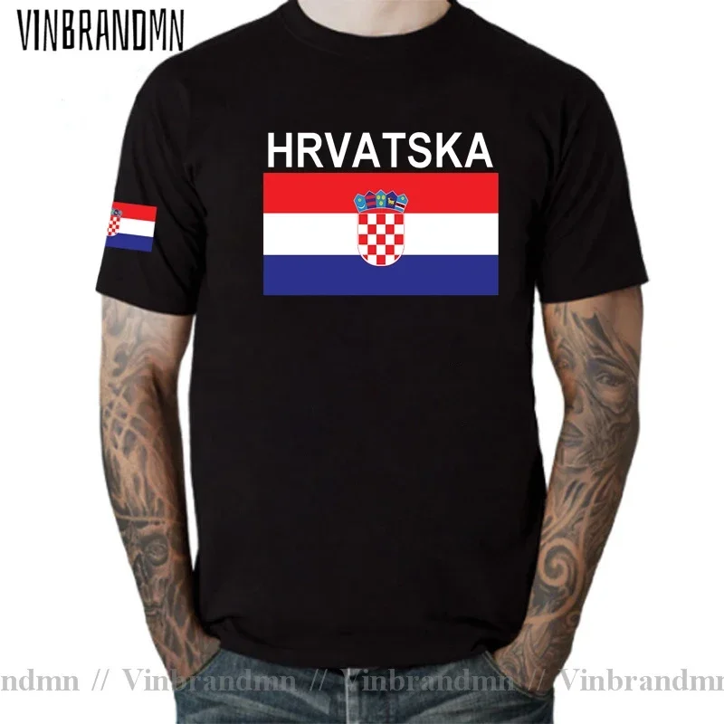 Croatia Hrvatska Croatian Men T shirt Fashion Jerseys Nation Team Tshirt 100% Cotton T-shirt Clothes Tops Tee Country HRV Croats