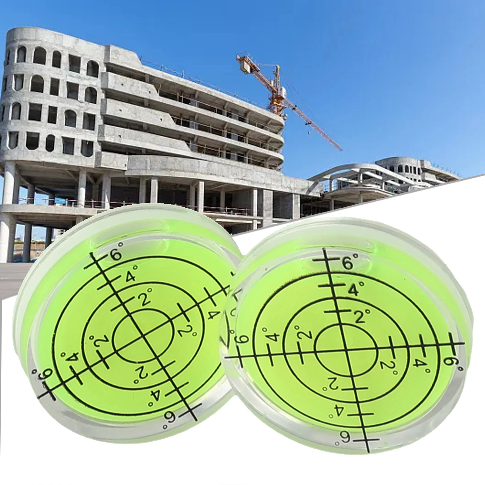 2PCS Universal-Mini Bubble Level 32×7mm Precision-Bubble Level Round Circular Measuring Acrylic Bubble Level Tool Accessories