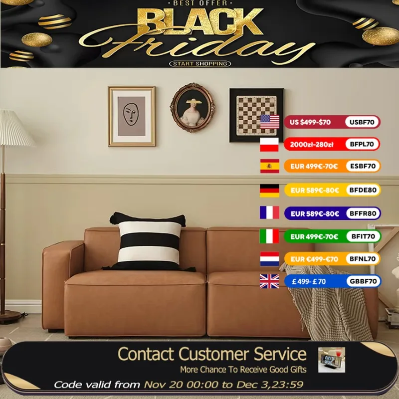 

Design Light Luxury Sofa Leather Waterproof Corner Loveseat Sofa Retro 3 Seats Reading Muebles Para Salas Modernos Furniture