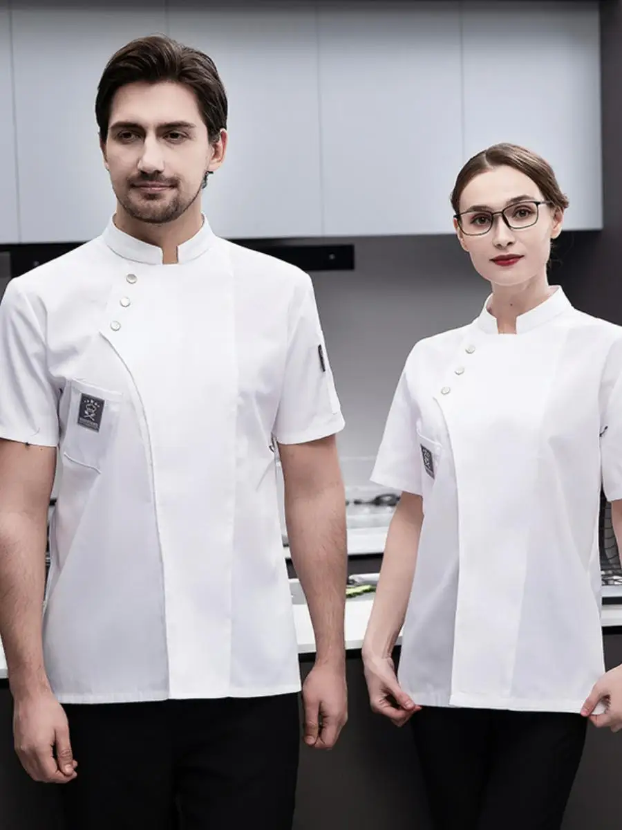 

Мужская униформа для поваров с длинным рукавом для отелей, ресторанов, пекарен, кондитерских, дышащая рабочая одежда, школьная форма, влагоотводящая.