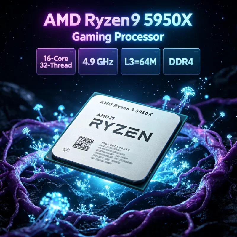 AMD Ryzen 9 5950X 16-Core 32-Thread but without cooler Gaming CPU 3.4 GHz 105W DDR4 L3=64M Socket AM4 UP to 4.9GHz