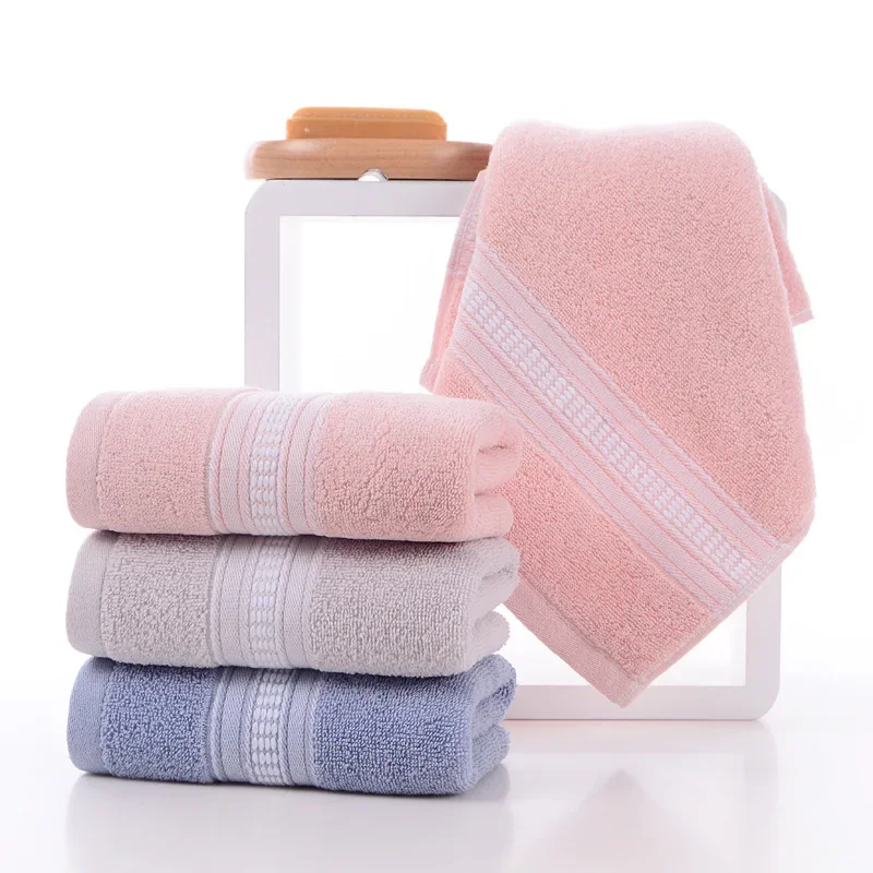 Thickened 100% cotton bath towel increases water absorption adult bath towel solid color Golden silk soft affinity face towel