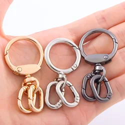 2-delige draaibare gespclip, metalen karabijnsluitingen, draaibare sluiting met sleutelhangers voor het maken van sleutelhanger, doe-het-zelf ambachten