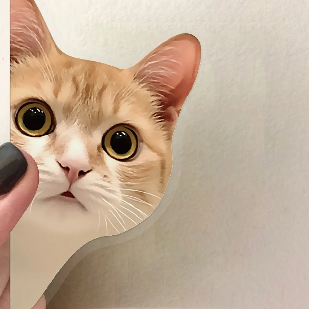 สติกเกอร์ลายแมววินเทจสุดน่ารัก 10/50 ชิ้น สติกเกอร์ใสลายสัตว์ สไตล์คาวาอี้ สำหรับตกแต่งแล็ปท็อป โทรศัพท์ รถยนต์ กระเป๋าเดินทาง ของเล่นเด็ก