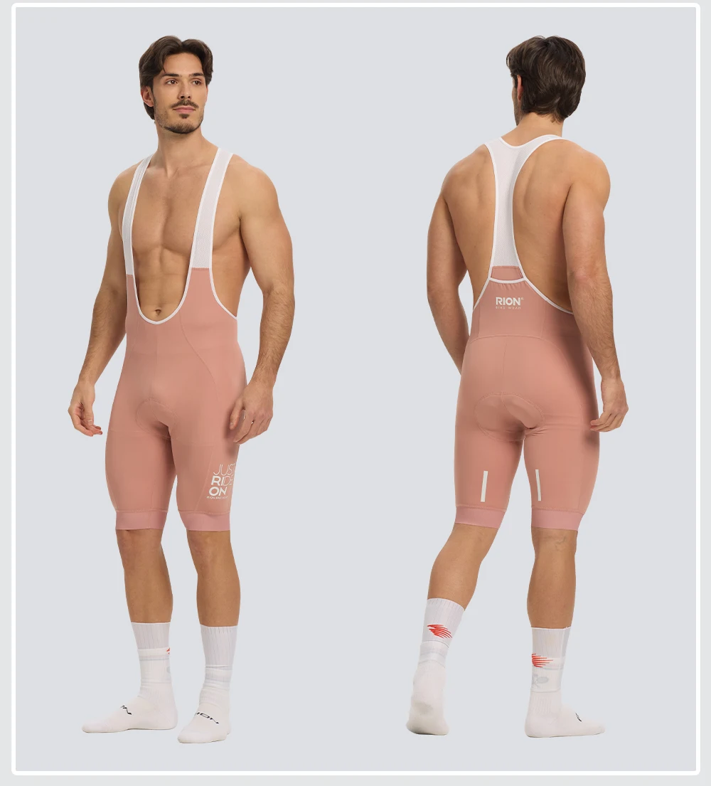 RION Herren Radsport-Trägerhose Rennrad MTB Tights Dolomiti 8H Polsterung Pro Fahrradbekleidung Sommer Sportbekleidung Atmungsaktiv – Detail 25