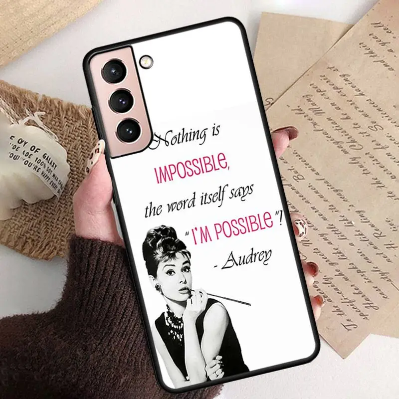 Audrey Hepburn Phone Cover Shell For samsung galaxy S24 ULTRA S23PLUS S21 S20fe S20ULTRA S21Fe S22PLUS S23ULTRA coque Cases