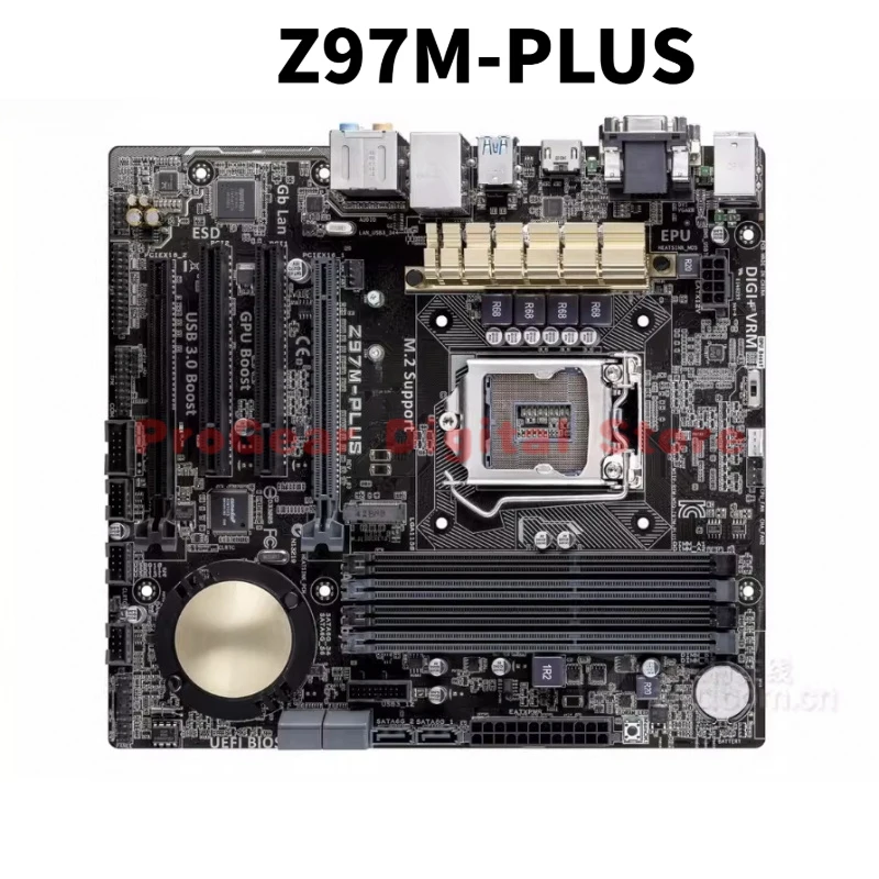 

Б/у материнская плата ASUS Z97M-PLUS LGA1150 mATX, поддерживает i7-4790K и M.2