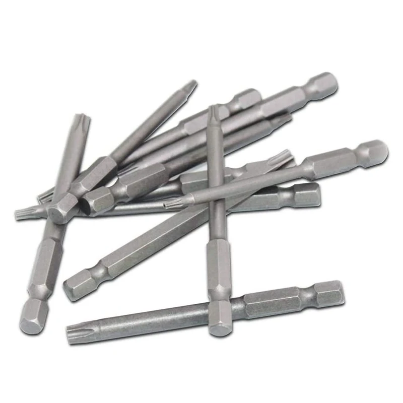 11er-Pack 75 mm Torx-Schraubendreher-Bit-Set 1/4 Zoll Sechskantschaft T6-T40 Stern-Schraubendreher-Werkzeugsatz mit 1 Packung Griff