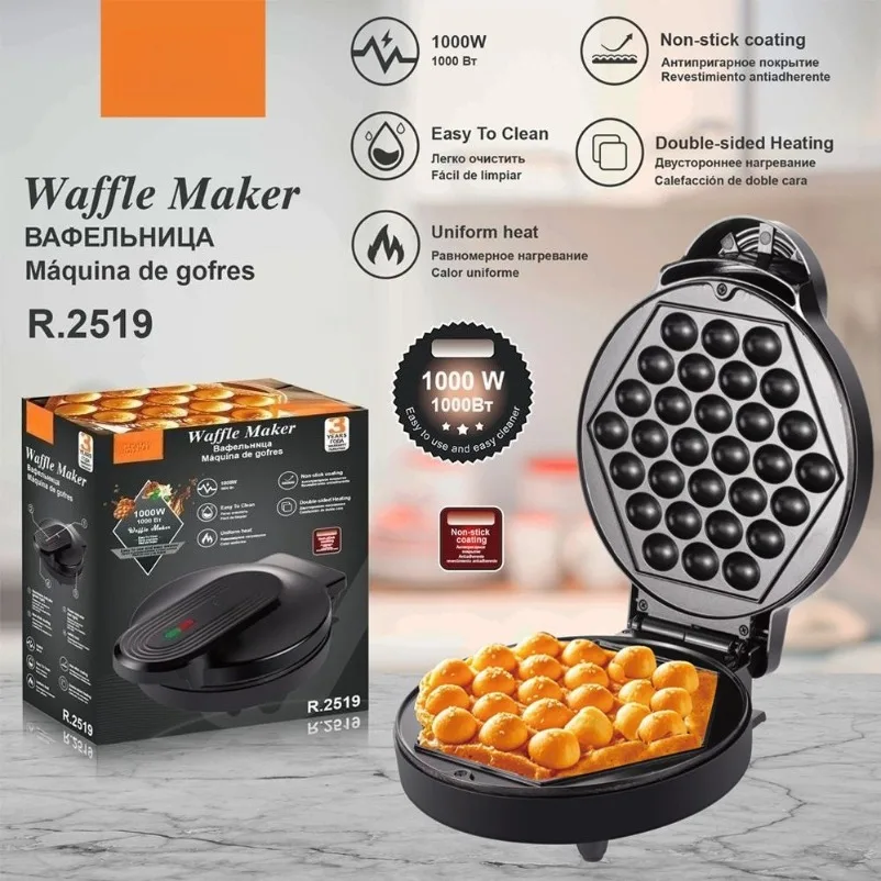 European standard small egg machine, small bread machine, electric cake pan, household multi-functional egg cake machine