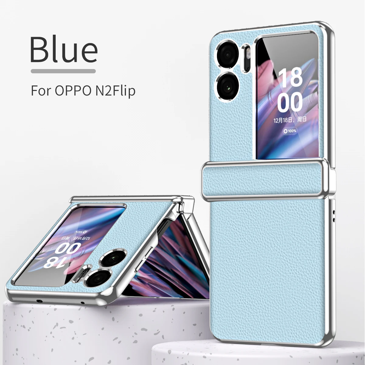 

Роскошный кожаный чехол для телефона Vivo N2, откидной чехол с рисунком личи, текстурированная задняя крышка, противоскользящая линза, полное покрытие, противоударный