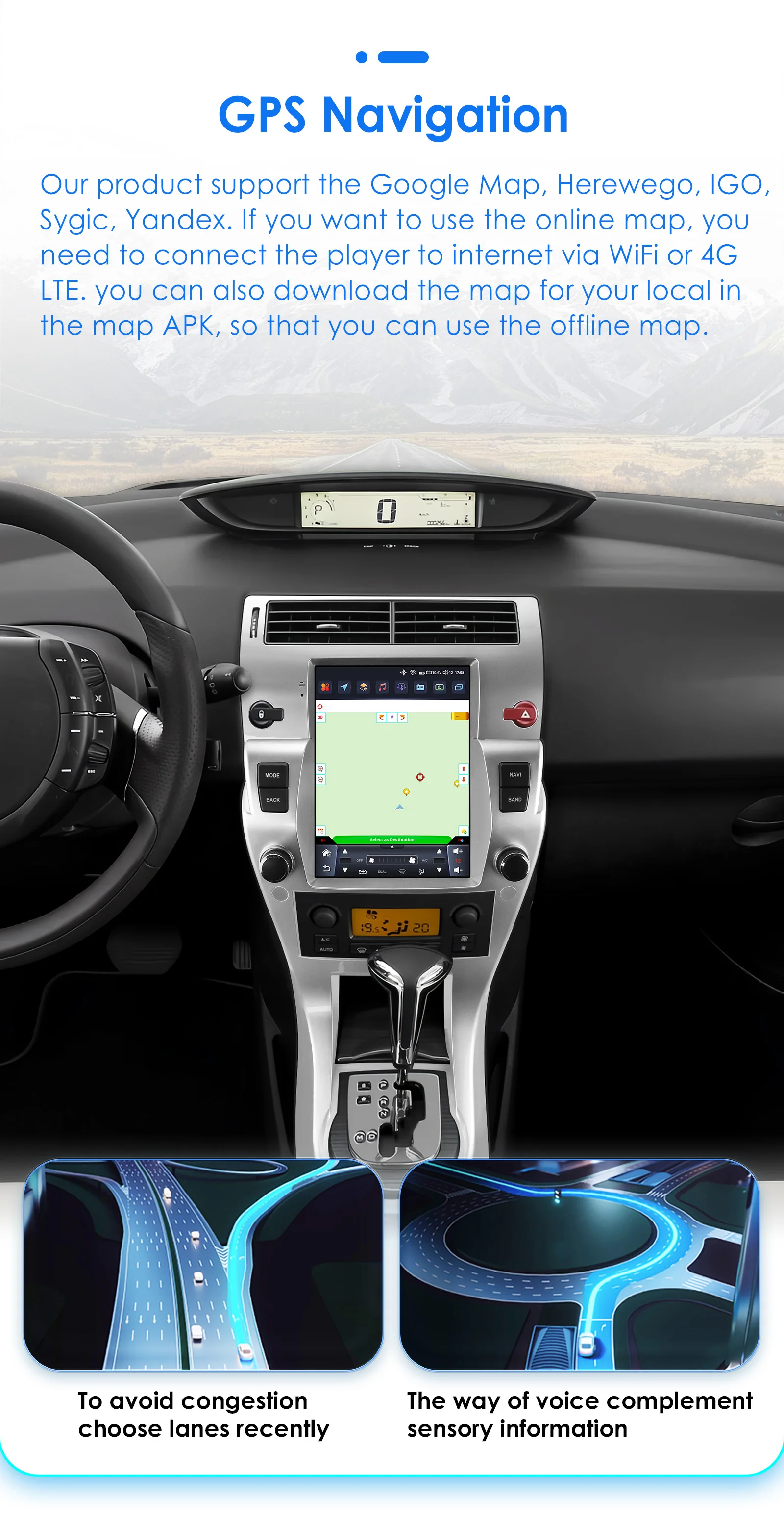 Hizpo 9,7 "Für Tesla Stil Auto Radio Für für Citroen C4 C-Triomphe C- Quatre 2004-2012 Carplay Android Auto Elektronische Geräte – Detail 24