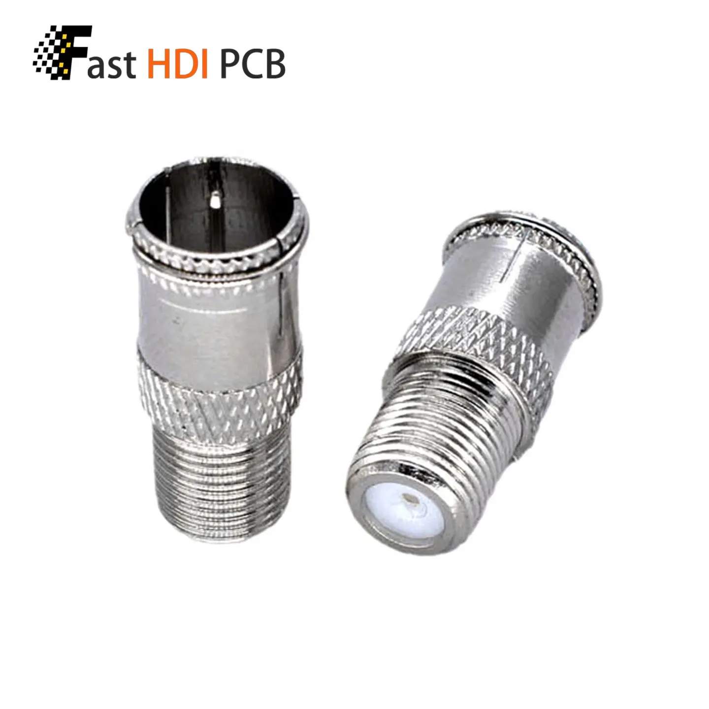 F Male to Female Quick Plug Adapter Push On F Type Connector for Cable TV Set Top Box Antenna Satellite Receiver Coaxial Copper