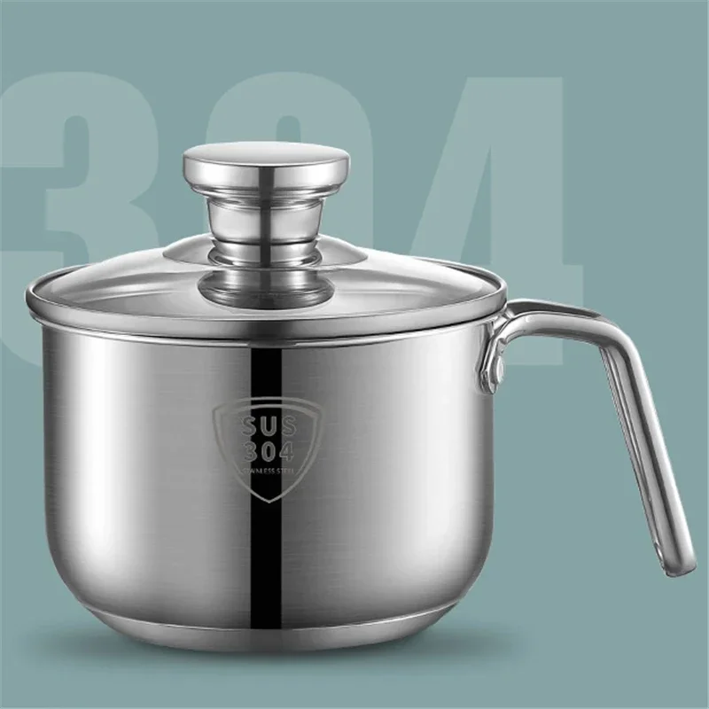 

304 stainless steel thickened soup pots Instant noodle pot Baby and baby complementary food Small pot 14/16cm Mini Milk Pots