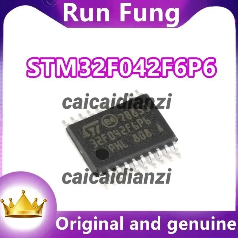 10-5Pcs/Lot New Original STM32F042F6P6 STM32F042 TSSOP-20  Microcontroller IC 32-Bit Single-Core 48MHz 32KB (32K x 8) FLASH