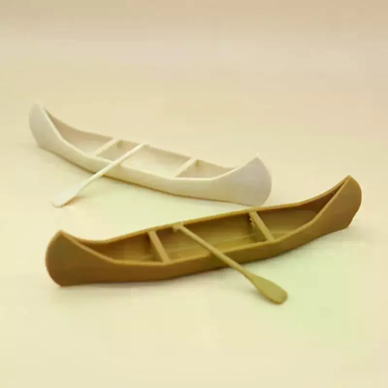1 Set Office Desktop Figurines Canoe Ornament Dollhouse Plastic Sailing Boat Model Miniature Landscape Home Decoration