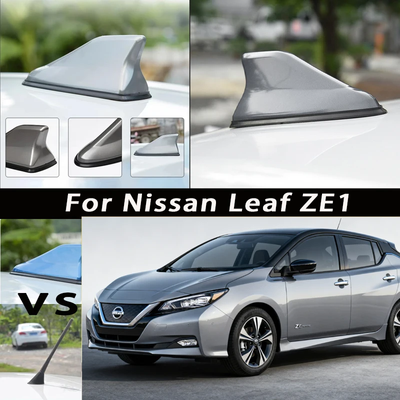 

For Nissan Leaf ZE1 Car Shark Fin Antenna Roof Mount AM FM Signal Amplifier Auto Radio Aerial Topper Waterproof Car Accessories