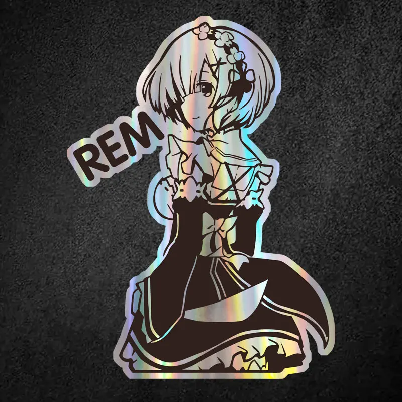 Re:Life in a different world from zero peripheral stickers Rem anime laser stickers laptop electric car decorative stickers