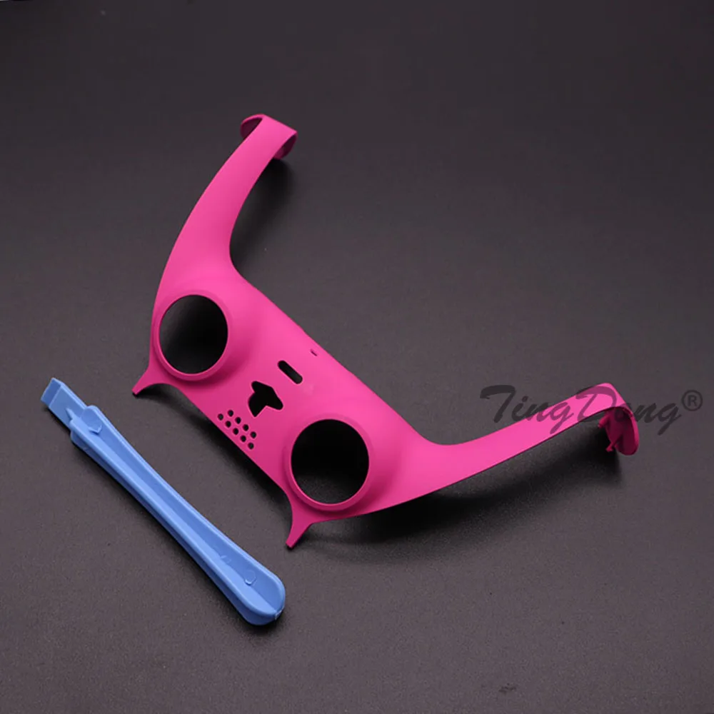 Chroom/matte gamepad handvat decoratieve strip voor PS5 controller joystick handvat shell cover met koevoet