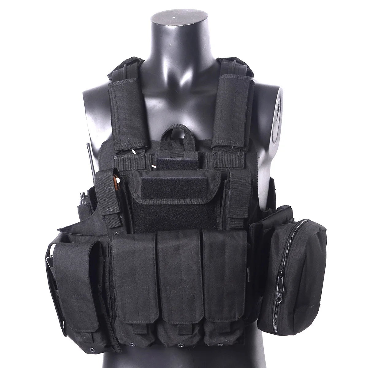 

YAKEDA-Hunting Tactical Vest, Military Vest with Magazine, Airsoft Paintball Protection, Lightweight SWAT Vest, Set of 8