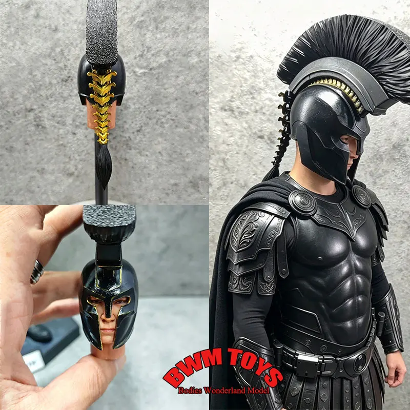 1/6 1/10 1/12 Scale Male Soldier Roman King Knight Helmet Head Sculpt For Action Figure Doll
