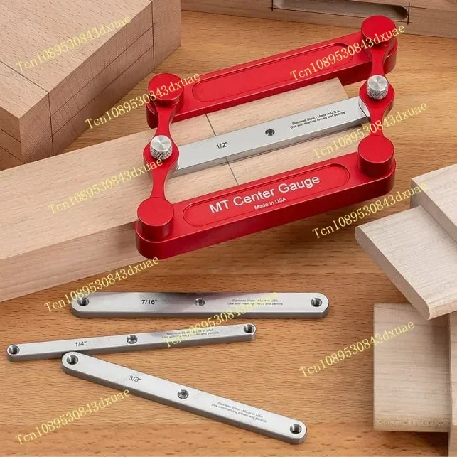 Center Gauge Woodworking Straight Hole Positioner, Log Tongue Log Pin Stick Punch