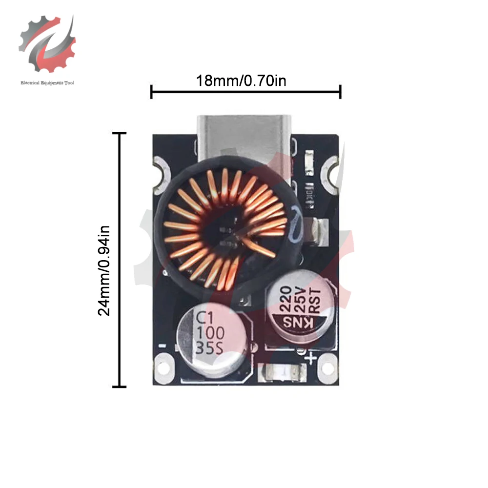 DC12-30V 65W PD2.0/PD3.1 QC3.0 Fast Charging Module Single Usb Charging Converter Board Support PD3.1 Pps Type-c Interface