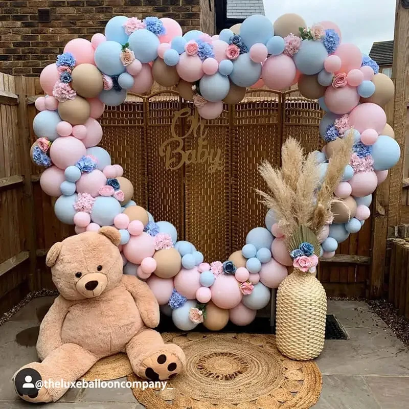6,5 Fuß Party-Ballonbogen in Herzform, Blumen-Hochzeitsbogen, Fotohintergrund-Ständer, Herz-Hintergrund – Detail 6