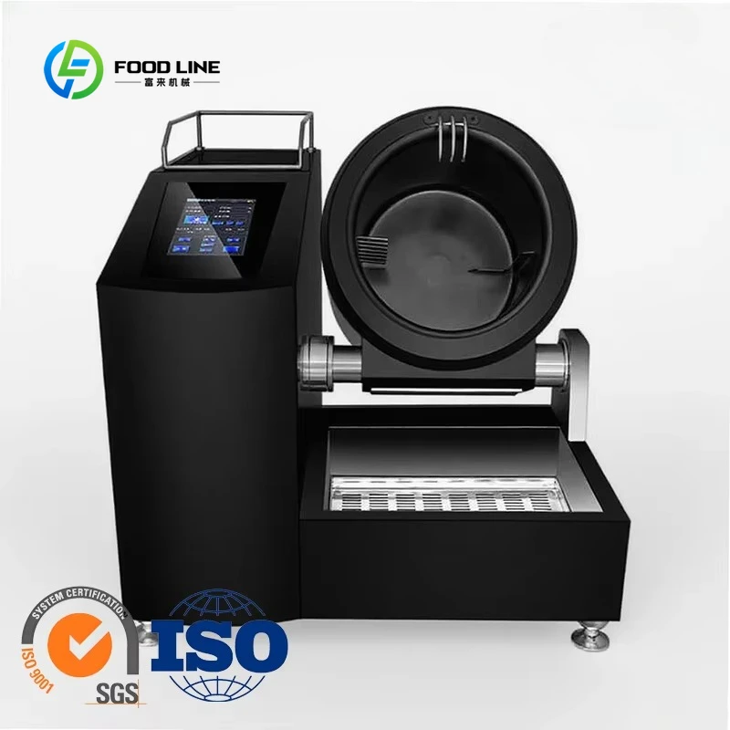 Customized Automatic Electric Cooking Robot Stainless Steel Smart Rotational Wok Adjustable Power Easy Cleaning for Chinese Food