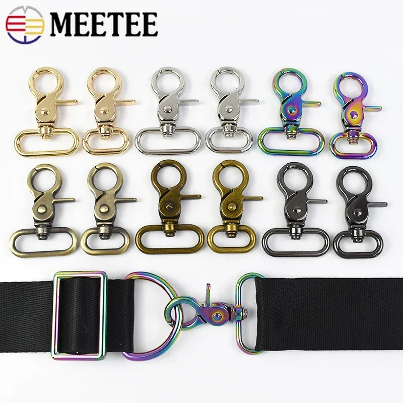 10Pcs 20-50mm Bag Metal Buckles for Strap Hangbag Swivel Lobster Clasp Dog Collar Webbing Trigger Snap Hook DIY Accessories