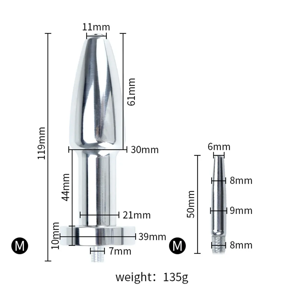 2 In 1 Horse Eye Stick Anal Plug Vaginal Urethral Stimulation Flush Enema Clean Adult Masturbation Sex Toys Couples for Man Butt