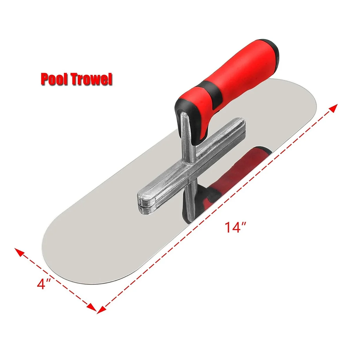 

A002 Concrete Tools Set Stainless Steel Flat Finishing Trowel (11x4in) and Pool Trowel (14x4in) Drywall Cement Plastering Kit