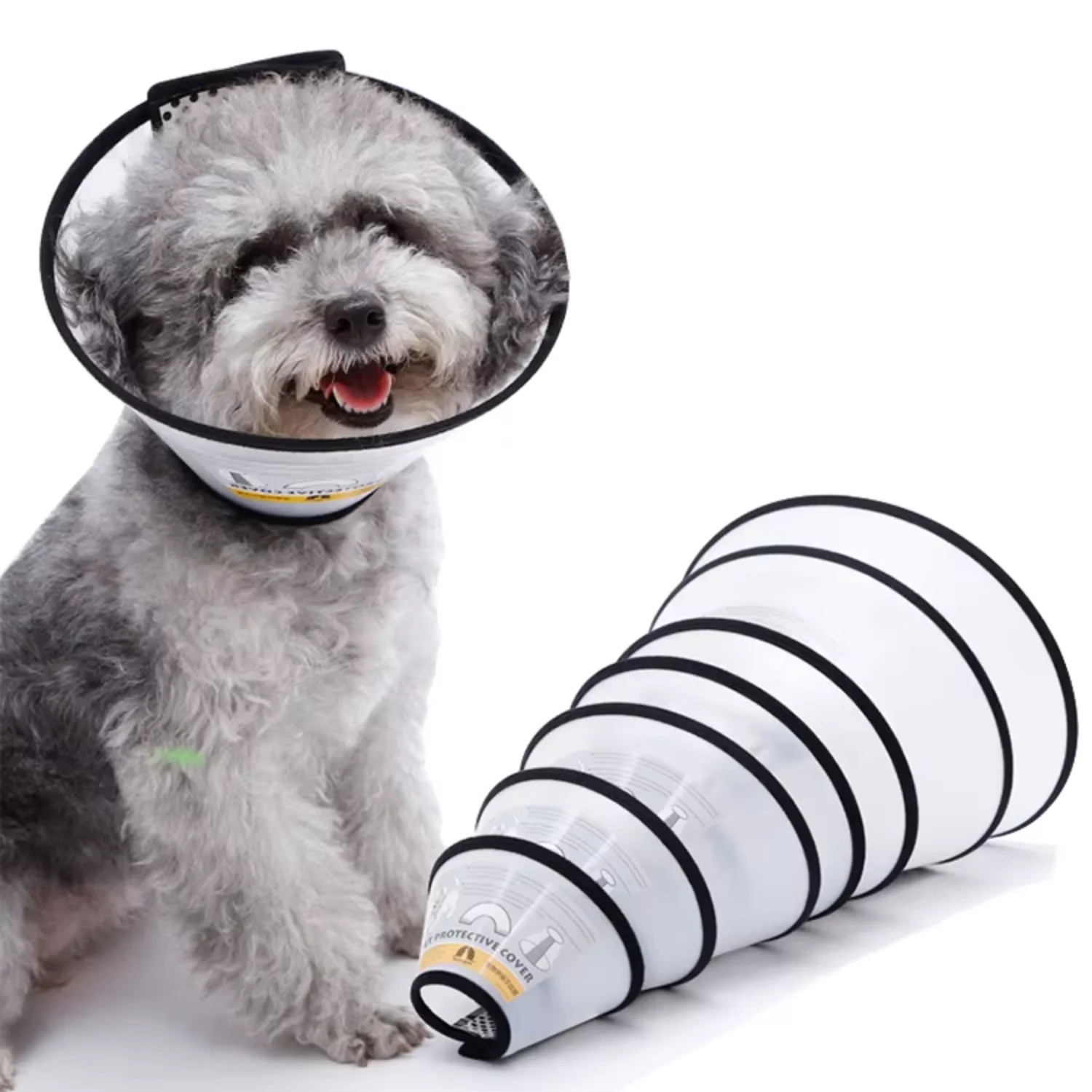 Amaz  Seller Adjustable Anti Bite Dogs Cats Pets Recovery Cone Collar Elizabethan Collars Dog bandanas Luxury dog Dog bag holder