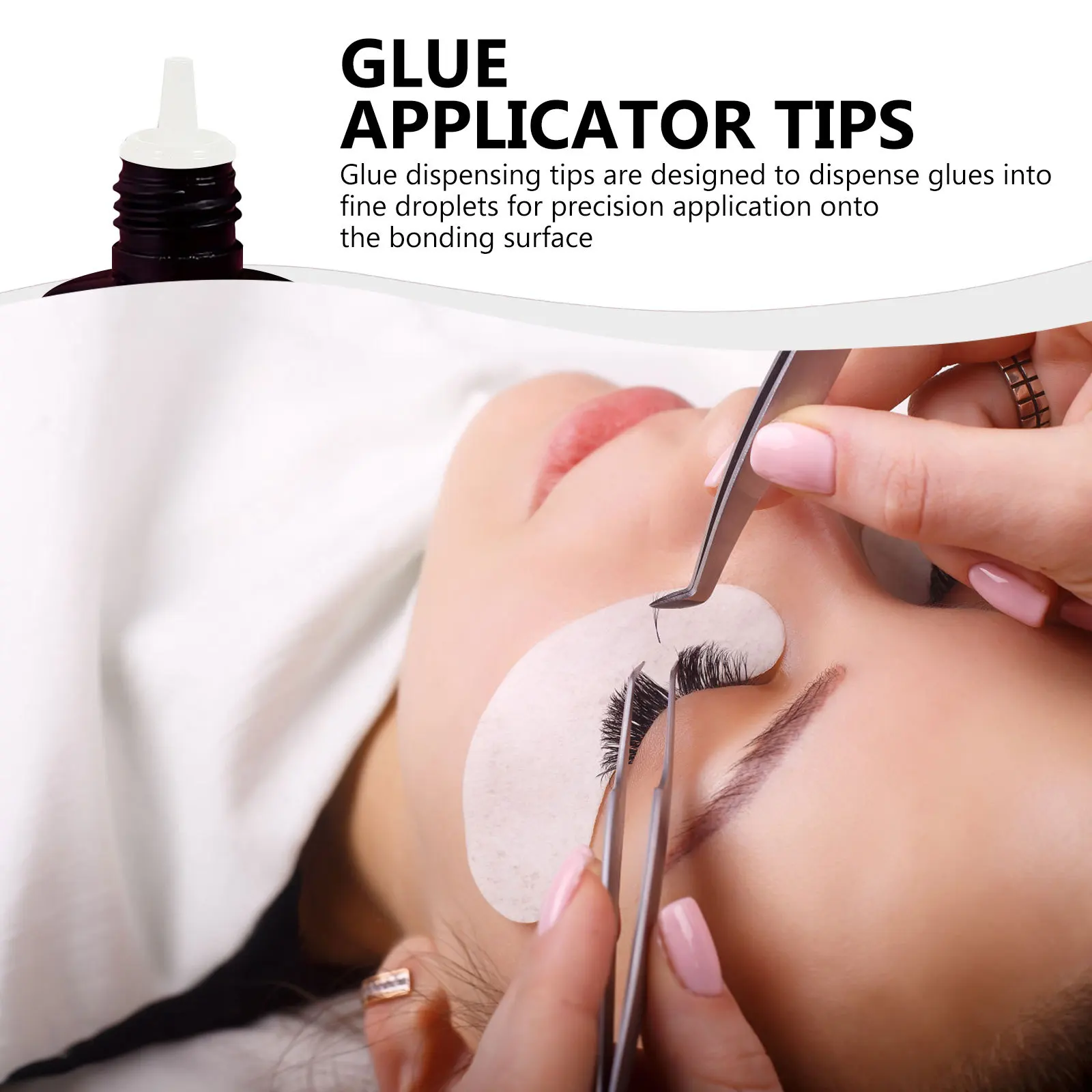 100個入り グラフト用まつげプラグ まつげエクステチップス スローマテリアルフロー ポータブル使用 ギフトチョイス まつげグルーボトルプラグ