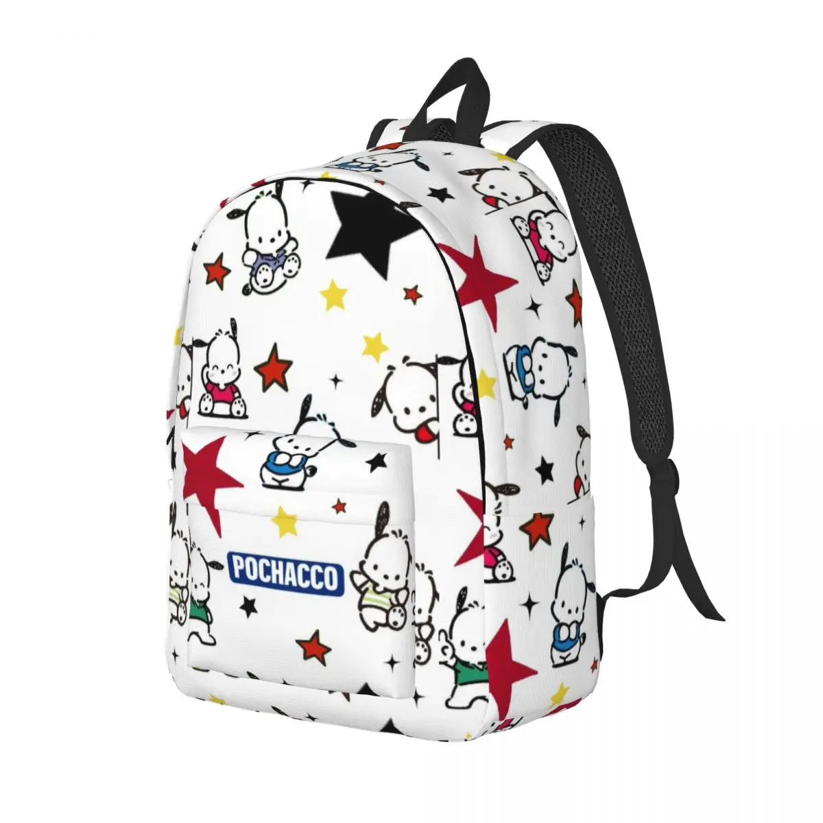 Pochacco Dog Classical Backpack Gift High School Hiking Travel Kawaii Cartoon Daypack for Men Women Laptop Canvas Bags