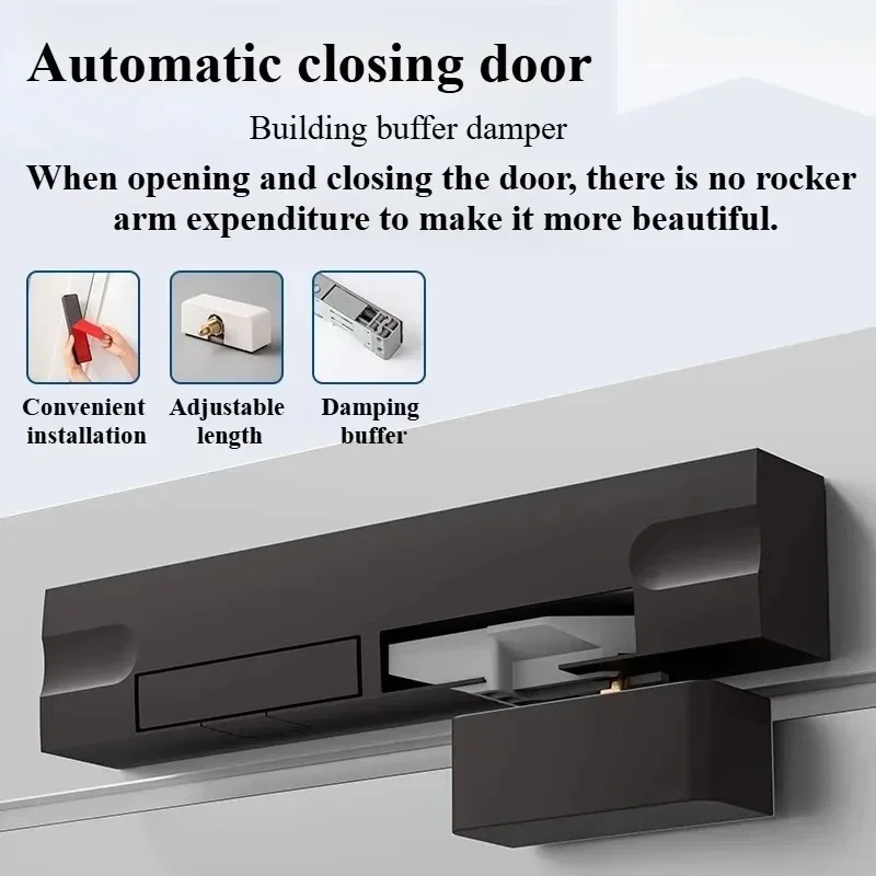 Door Buffer Damper Hydraulic Door Closer Left/Right Door Opening Household Silent Automatic Closing Anti-pinching Rebound