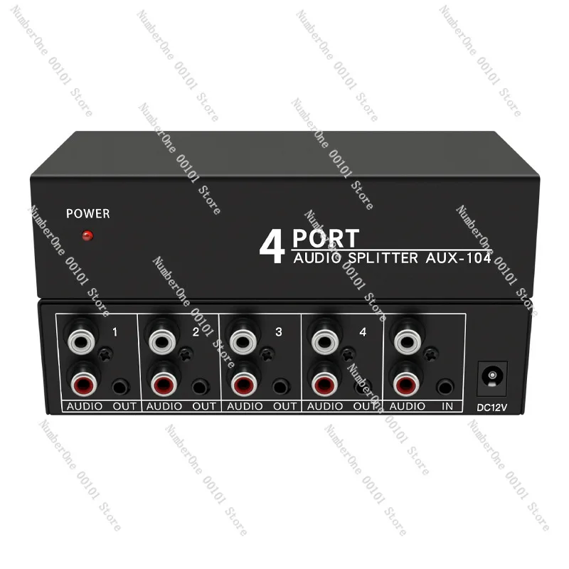 Audio splitter one in four out 1x4 4 port stereo, Lotus Audio 3.5 earphone holder with operation amplifier