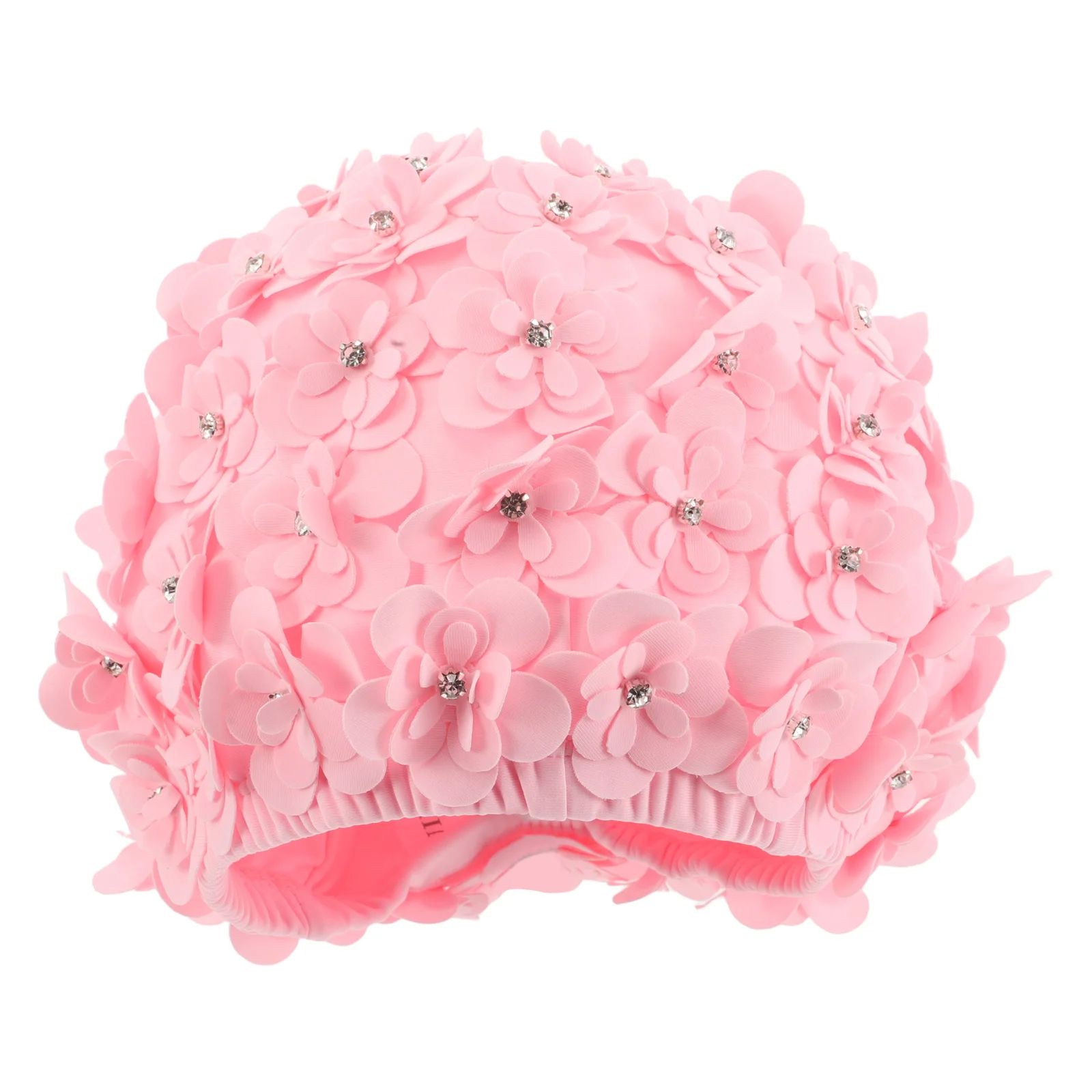 

Floral Swim Cap For Women Waterproof Stretchy Large Size Fit Long Hair Braids Dreadlocks Lightweight Breathable Fabric Cap Pool