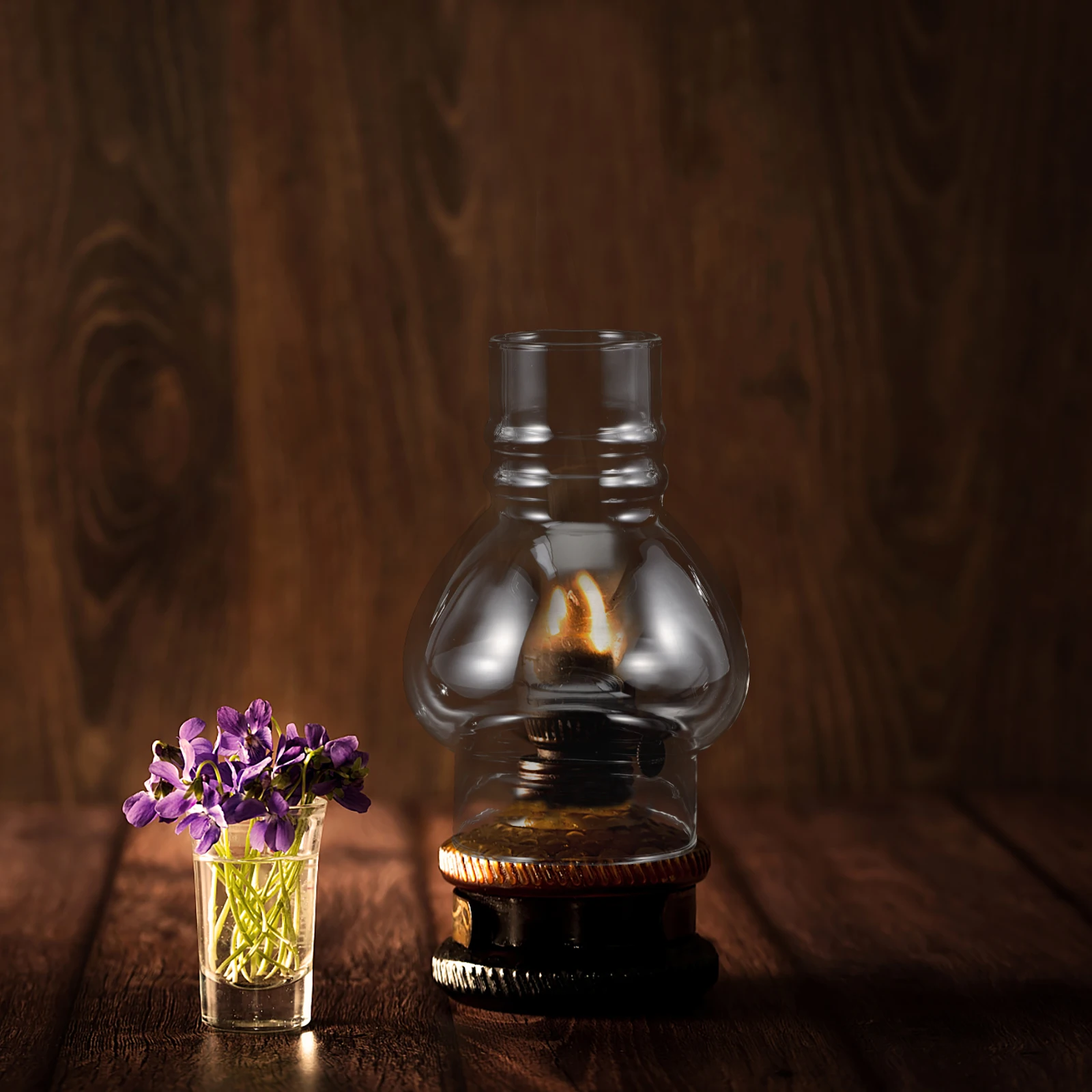 

Oil Lamp Parts Clear Glass Chimney Windproof Thickened Texture Safe Practical Easy to Use Lamp Shade Light Shade