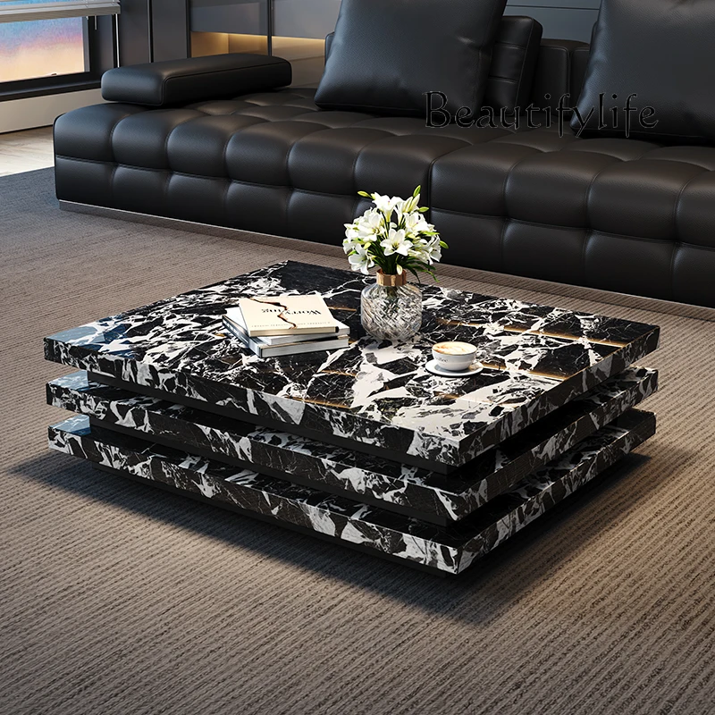 

Minimalist Natural Coffee Table Rectangle Organizer Luxury Design End Table Side DesignStolik Kawowy Salon Living Room Furniture